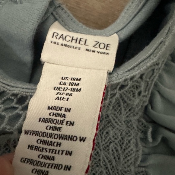 Rachel Zoe Girls Lace Detailed Dress/Tunic & Bonus Rachel Zoe Floral Silky Pants - Picture 9 of 12